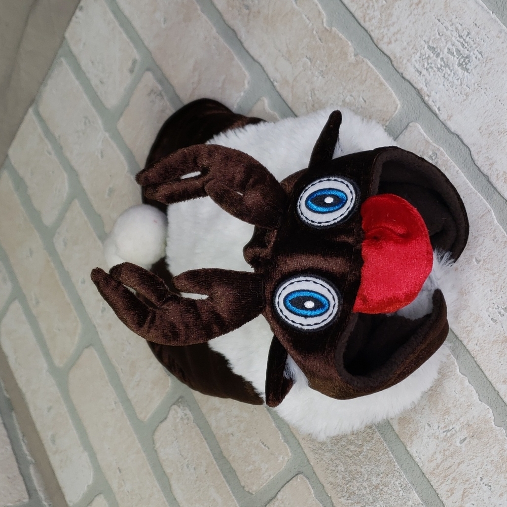PMP Rudolph the Reindeer dog fleece lined Costume outfit size XS